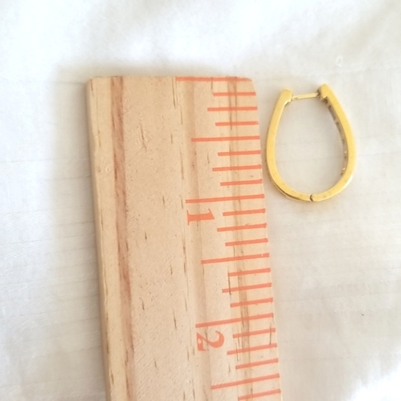 Gold Sterling Silver Genuine Diamond Hoop Earrings
